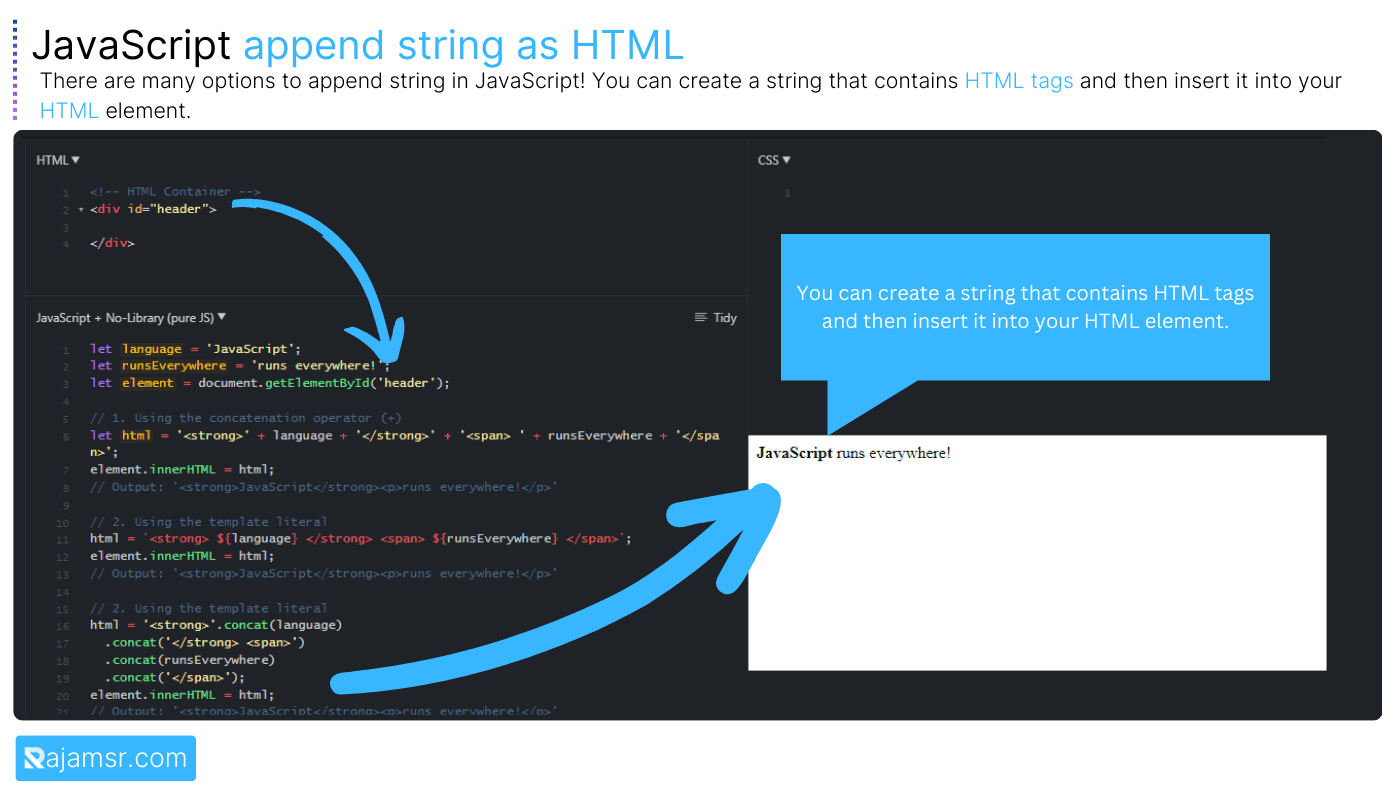 JavaScript Append String What You Need to Know MSR  Dev Simplified
