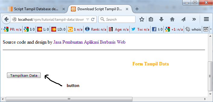 Script Tampil Database dengan PHP MySQL | VIEW Data