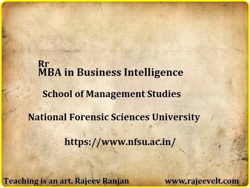 MBA in Business IntelligenceNSFU School Education