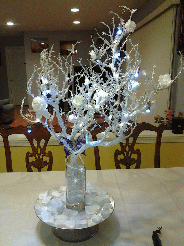 Lighted Elegant Tree Centerpiece Raji Creations