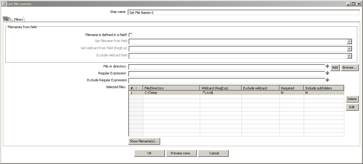 Regular Expression für Wildcards in pdi Ralf Hohoff