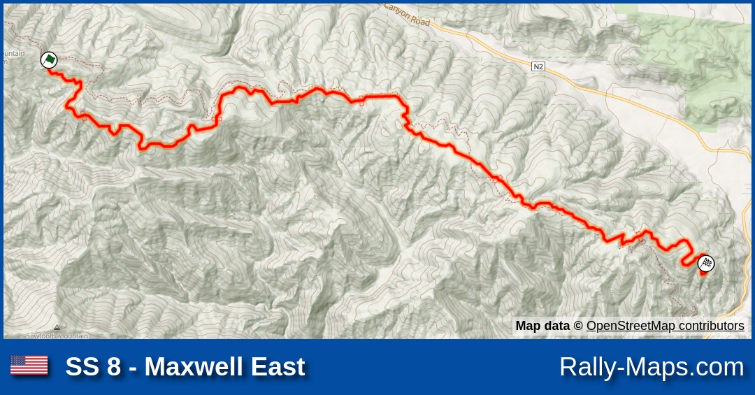 SS 8 Maxwell East stage map Gorman Ridge Rally 2006 🌍