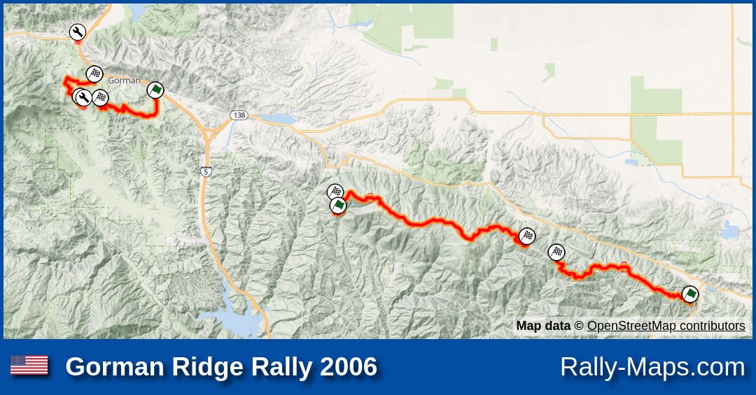 Maps Gorman Ridge Rally 2006
