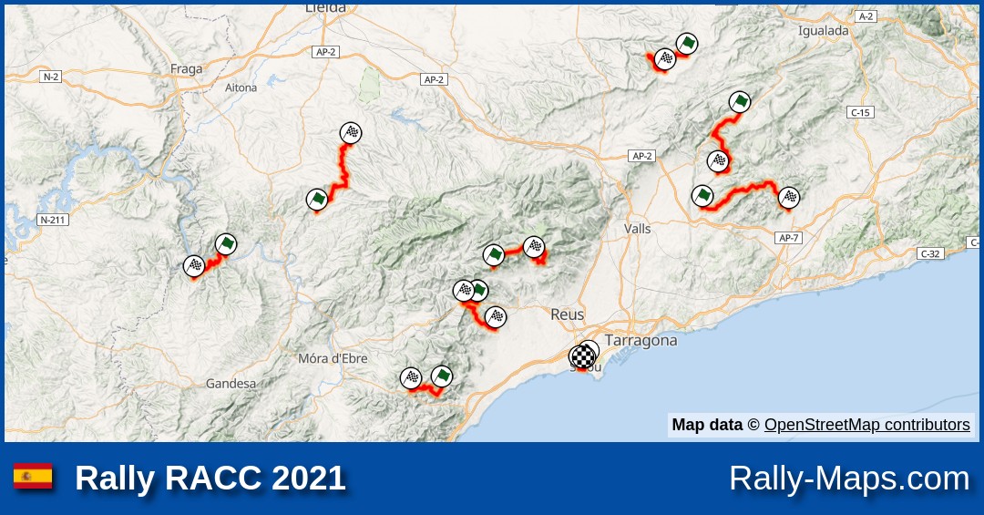 Mapy, Zaplanuj 🌍 Rally RACC 2021 [WRC] RajdTrasa.pl