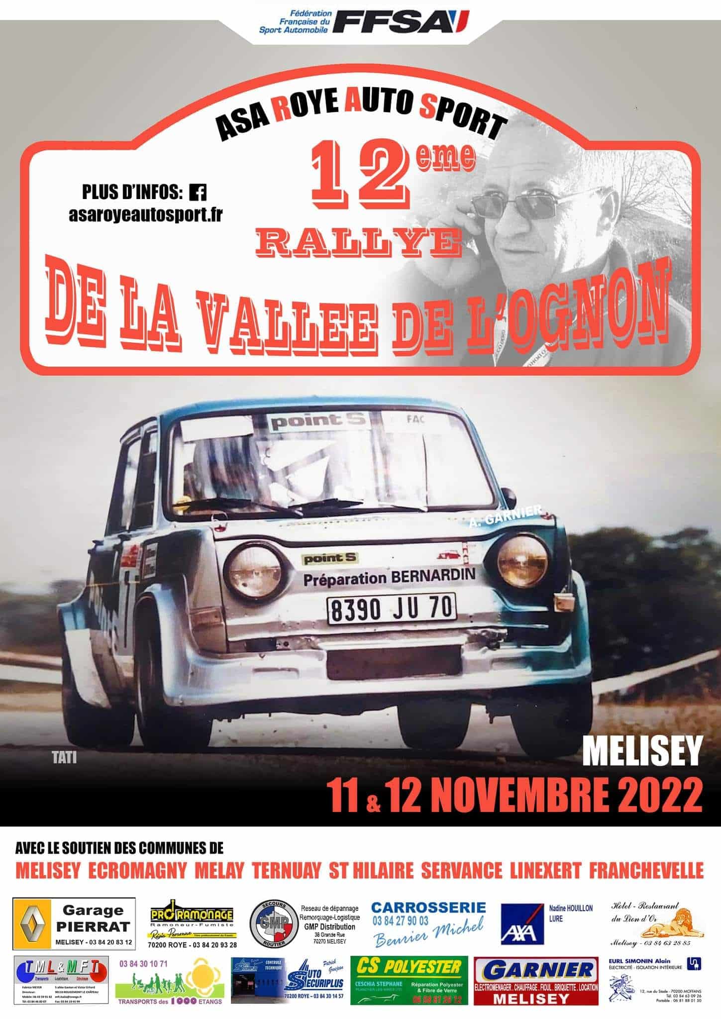 Rallye de la Vallée de l'Ognon 2022 Présentation & Engagés Rallye Infos