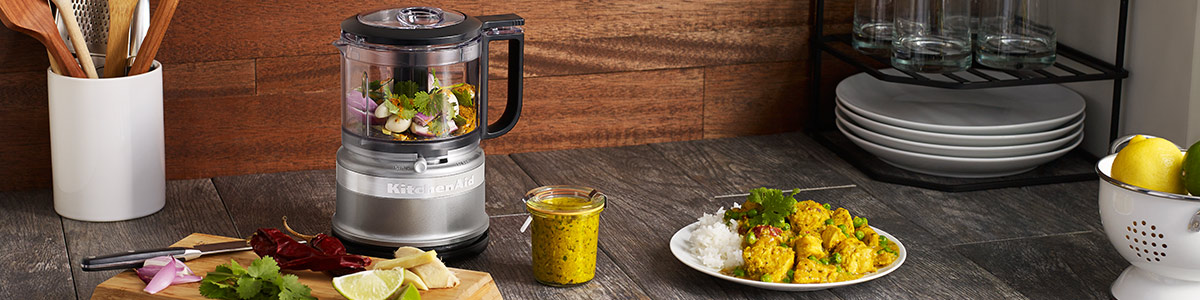 Mini Food Processor von KitchenAid in Kontur Silber