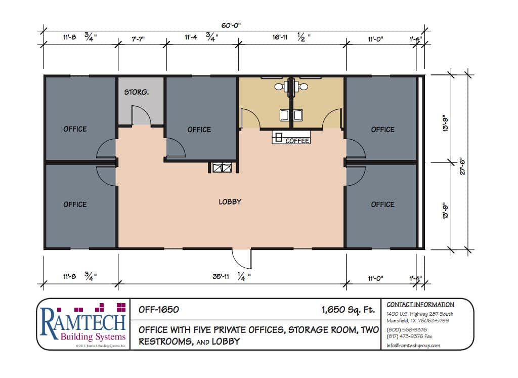 Ramtech relocatable and permanent modular building floor plans