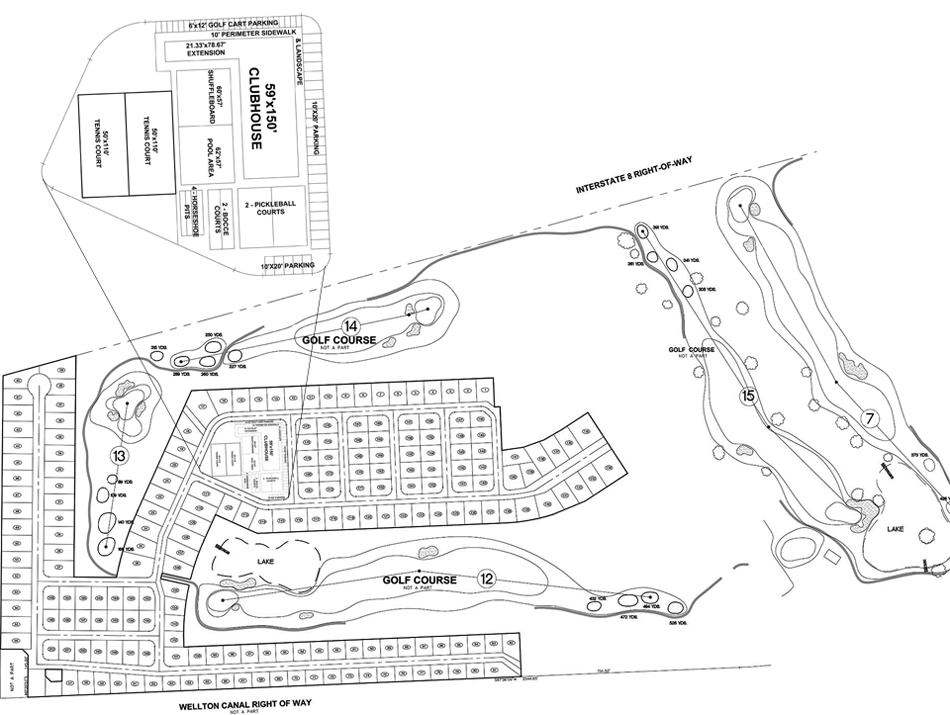 Park Map & Space Layout Rancho El Mirage At Coyote Wash Golf Course