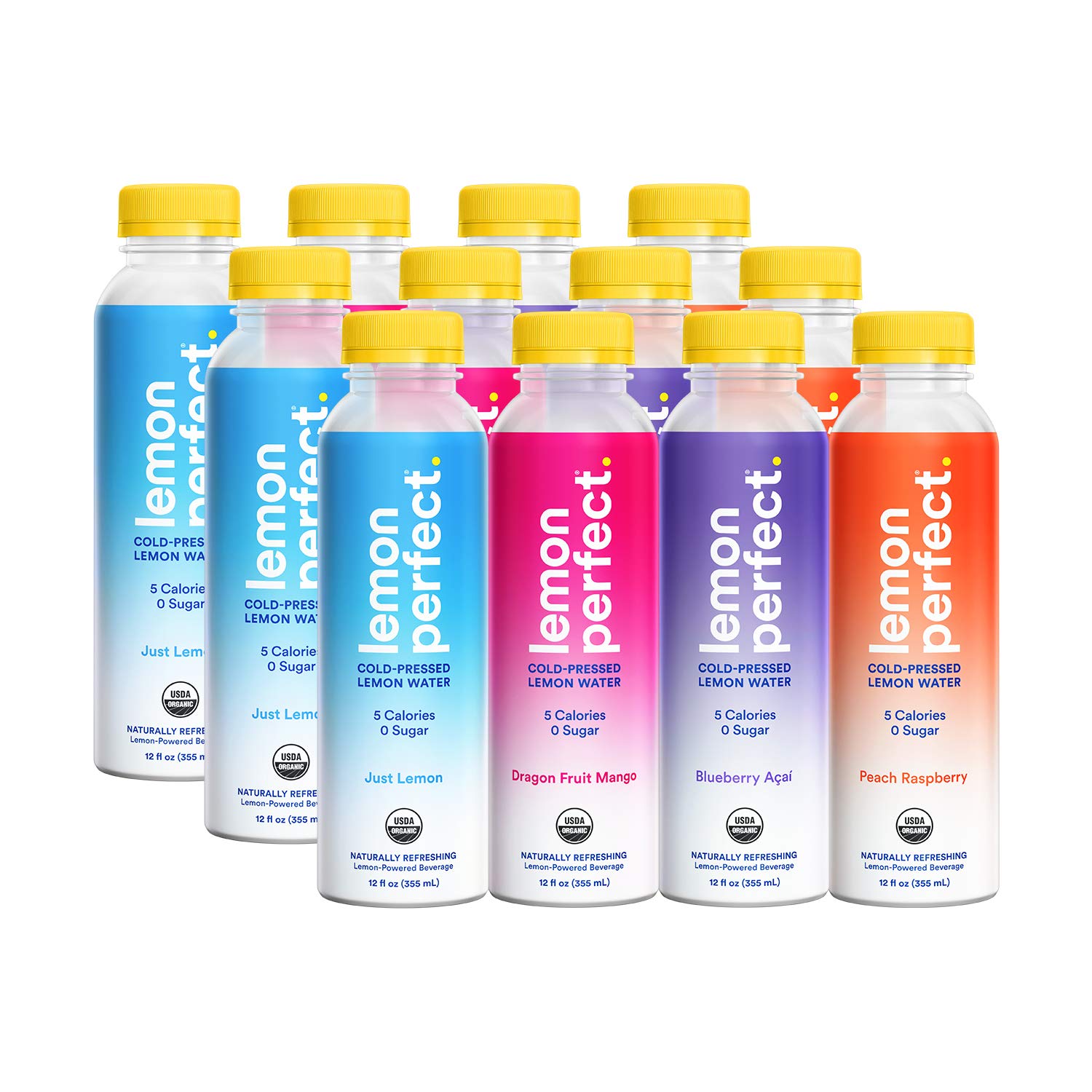 Lemon Perfect, Organic ColdPressed Lemon Water, Variety Pack (12Pack