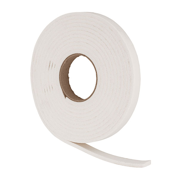 White Vinyl Foam Tape Weatherstrip