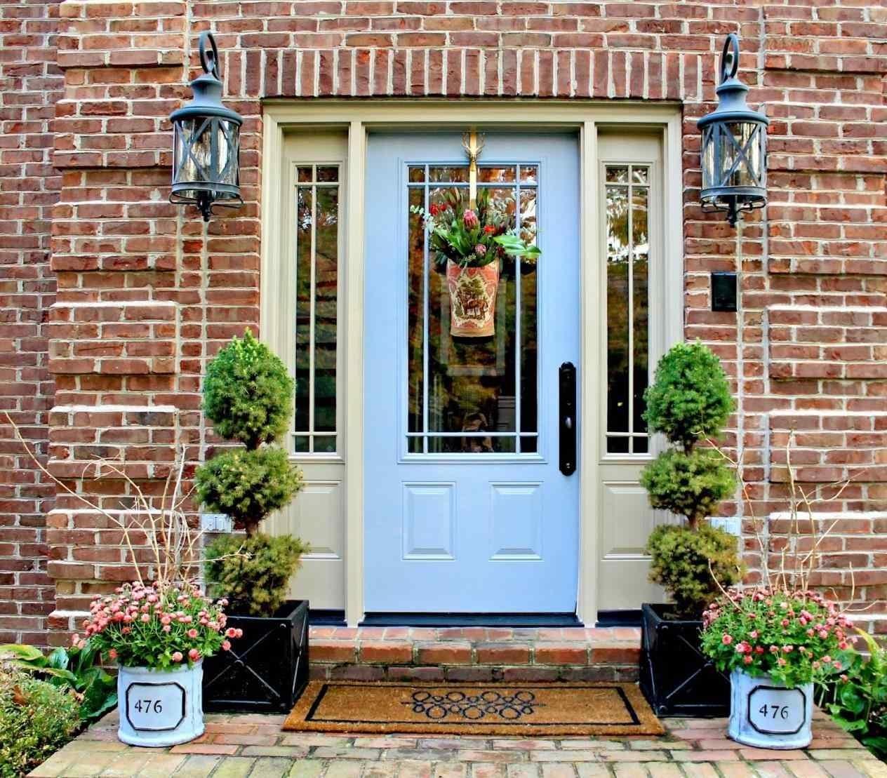 Artificial Front Porch Topiary — Randolph Indoor and Outdoor Design