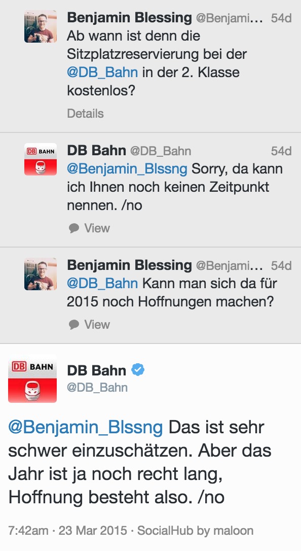 Sitzplatzreservierung bei der Deutschen Bahn nachträglich buchen