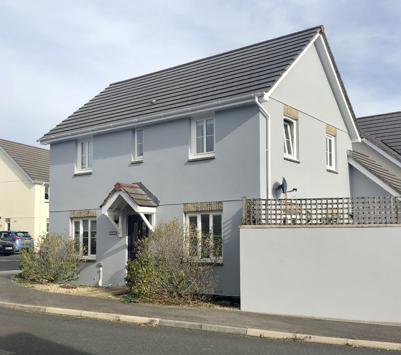 New white fascias, soffits and guttering with exterior
