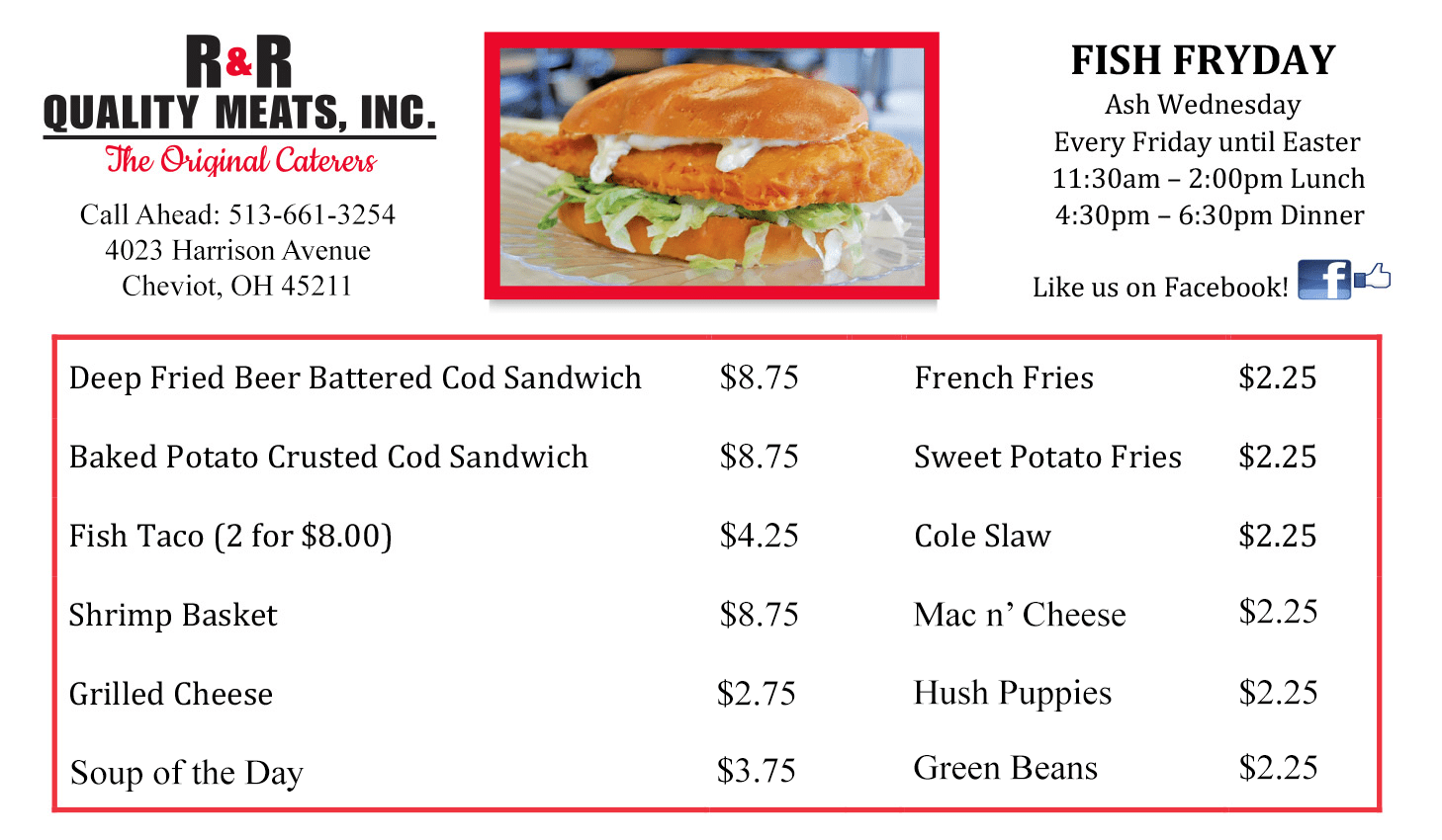 Fish Fry R & R Meats