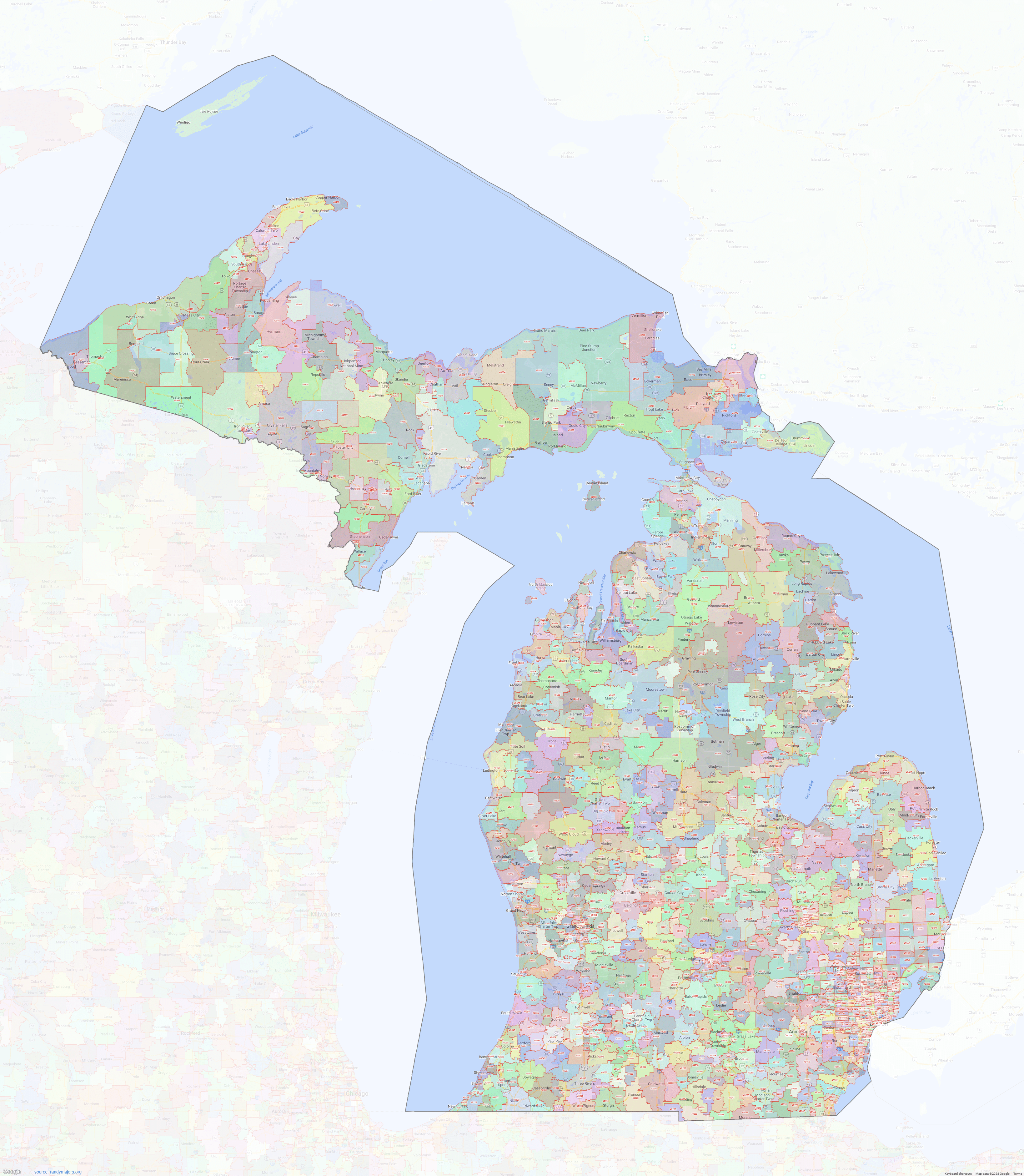 Michigan County Map With Cities And Roads