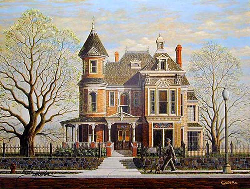 "House Calls" by Randy Souders Victorian art painting, Victorian