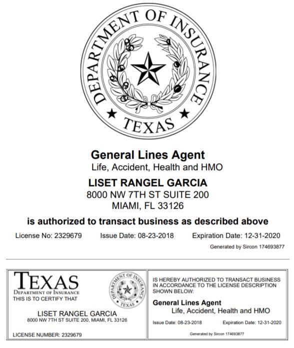 Licencias Rangel Financial Group