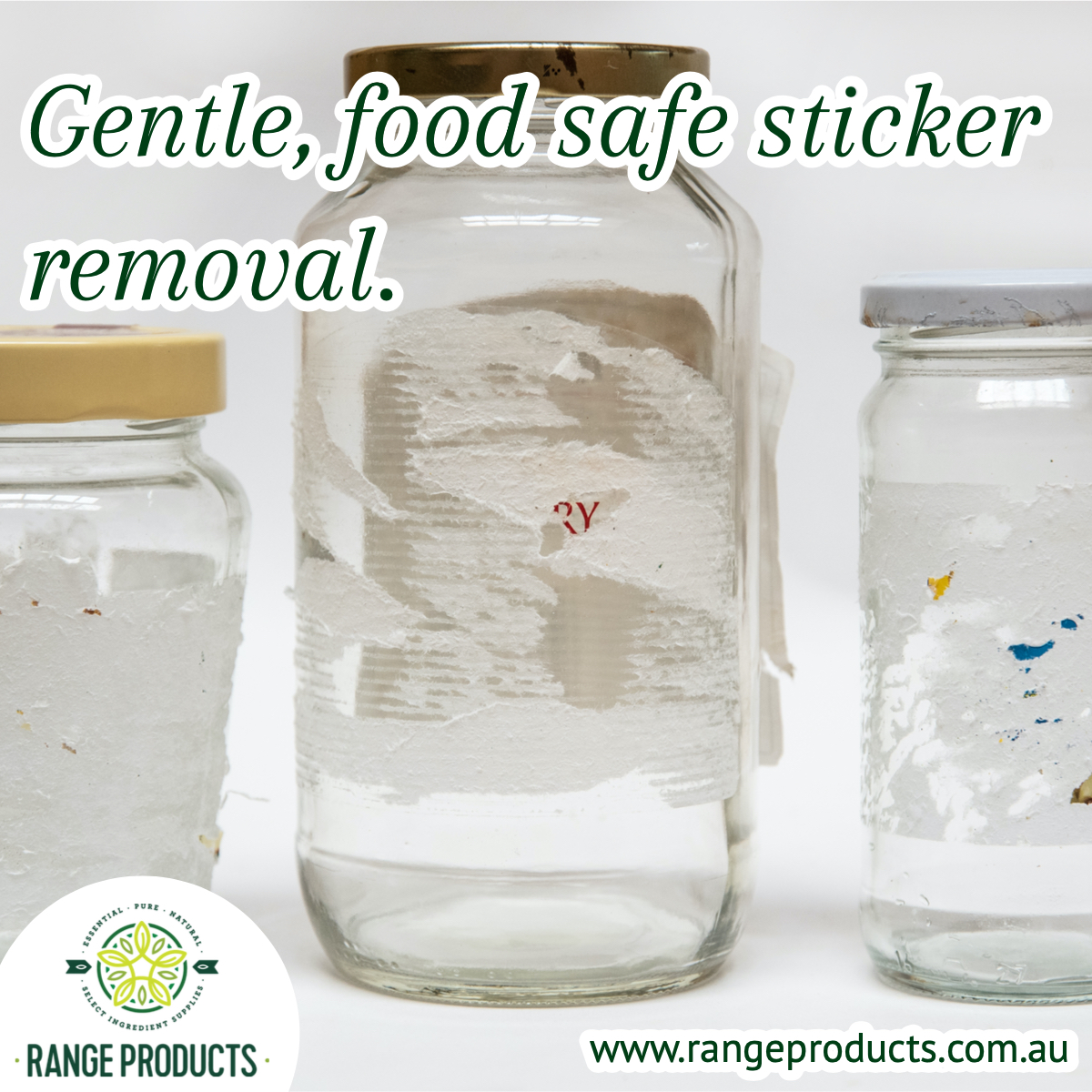 Food Safe Sticker Removal Range Products