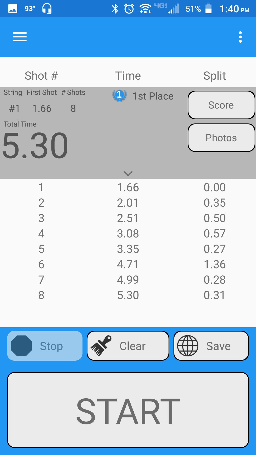 Manual Bluetooth Shot Timer RangeTech Shot Timer