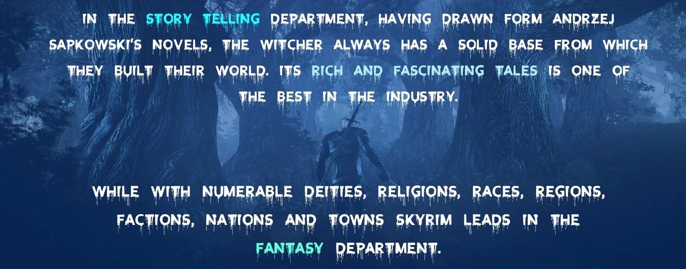 The Elder Scrolls Skyrim vs The Witcher 3 Wild Hunt RankRed