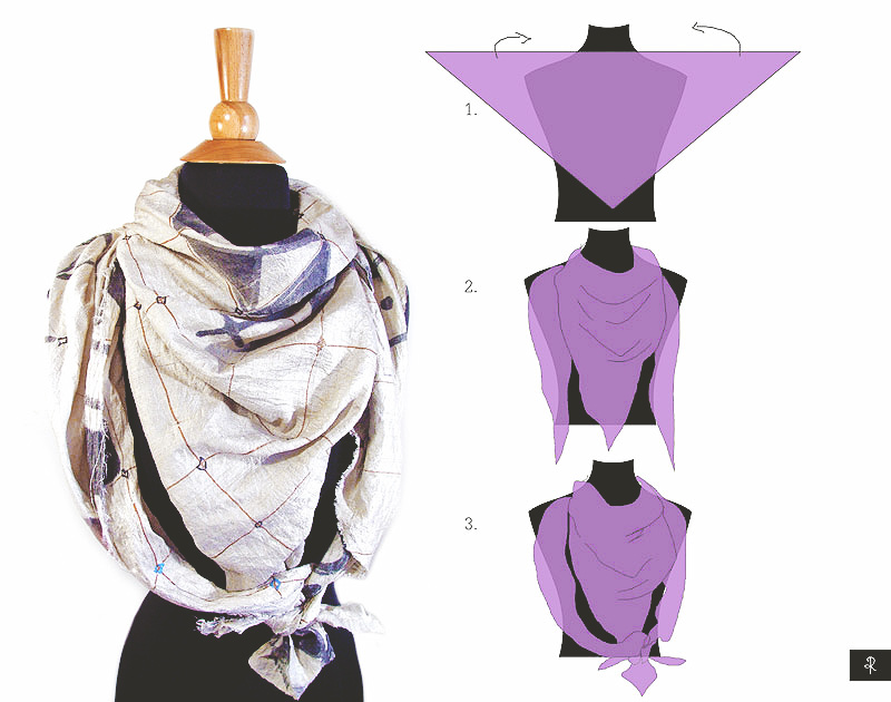 3 step ways to tie a scarf