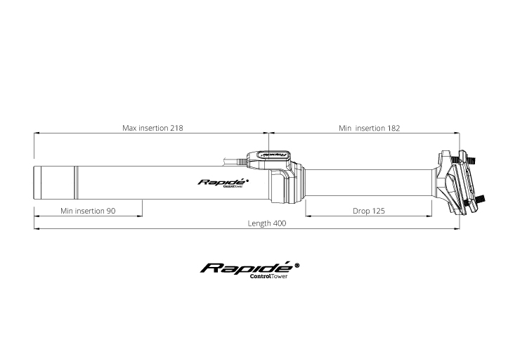 Rapidé ControlTower External Cable Dropper Post Rapide