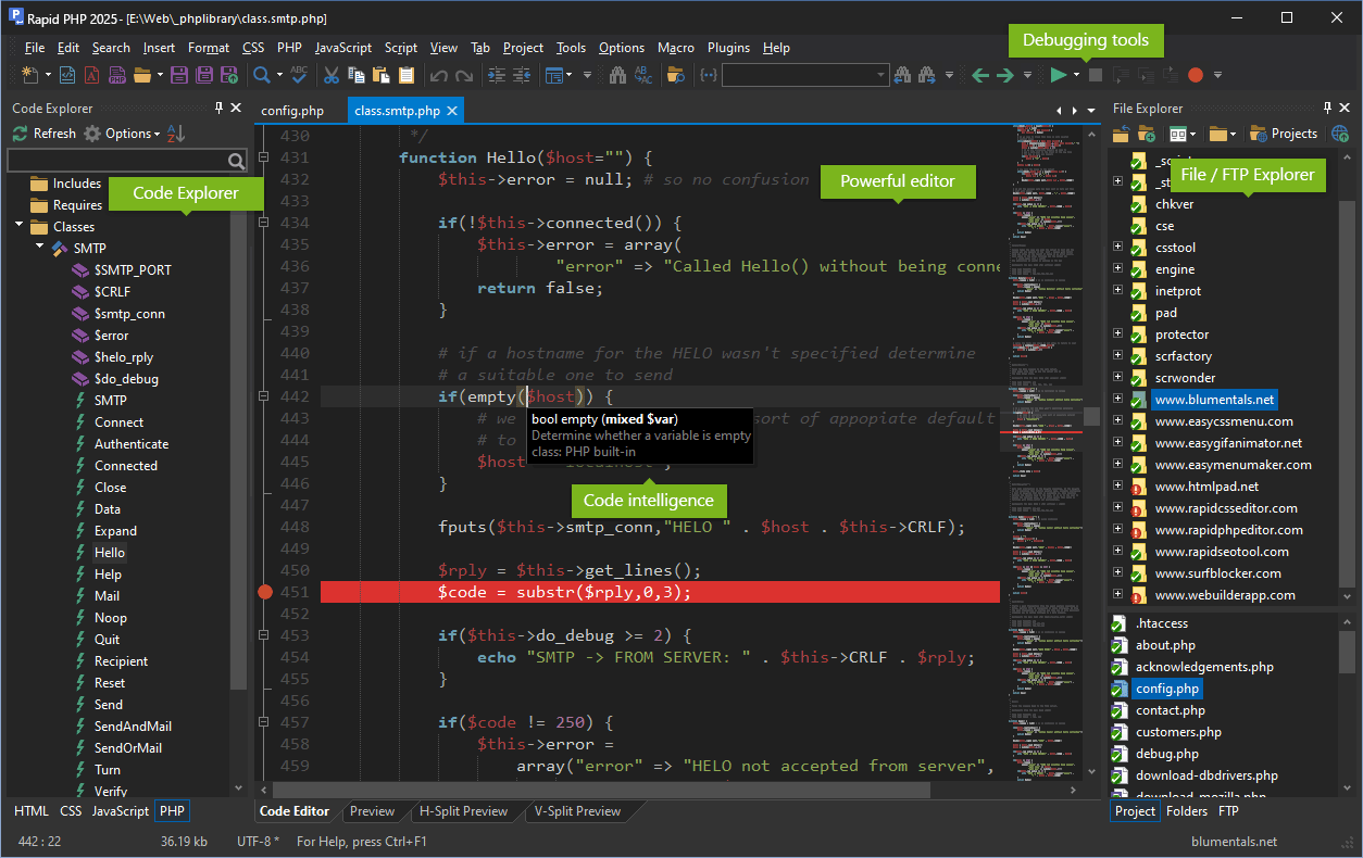 Rapid PHP editor