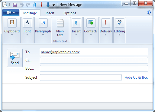 mailto HTML email link