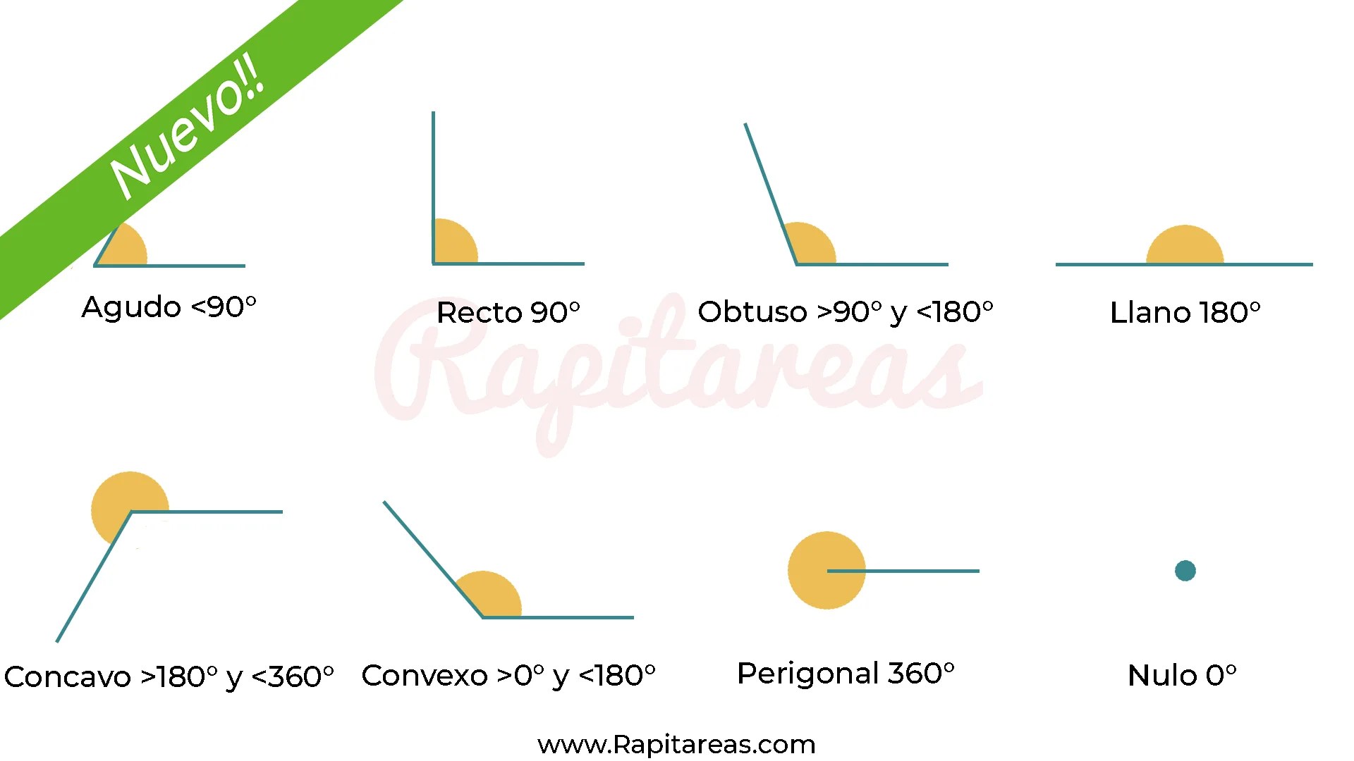 ¿Qué es un ángulo y que tipos existen? RapiTareas