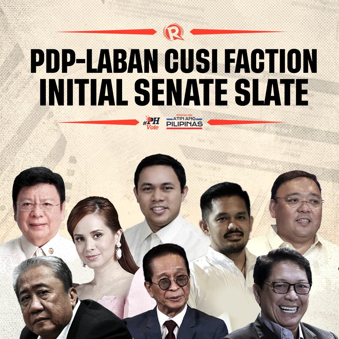 List Of Congressional Members That Are Up For Reelection In 2023 List: Pdp-Laban Cusi Faction's Initial Senate Slate For 2022
