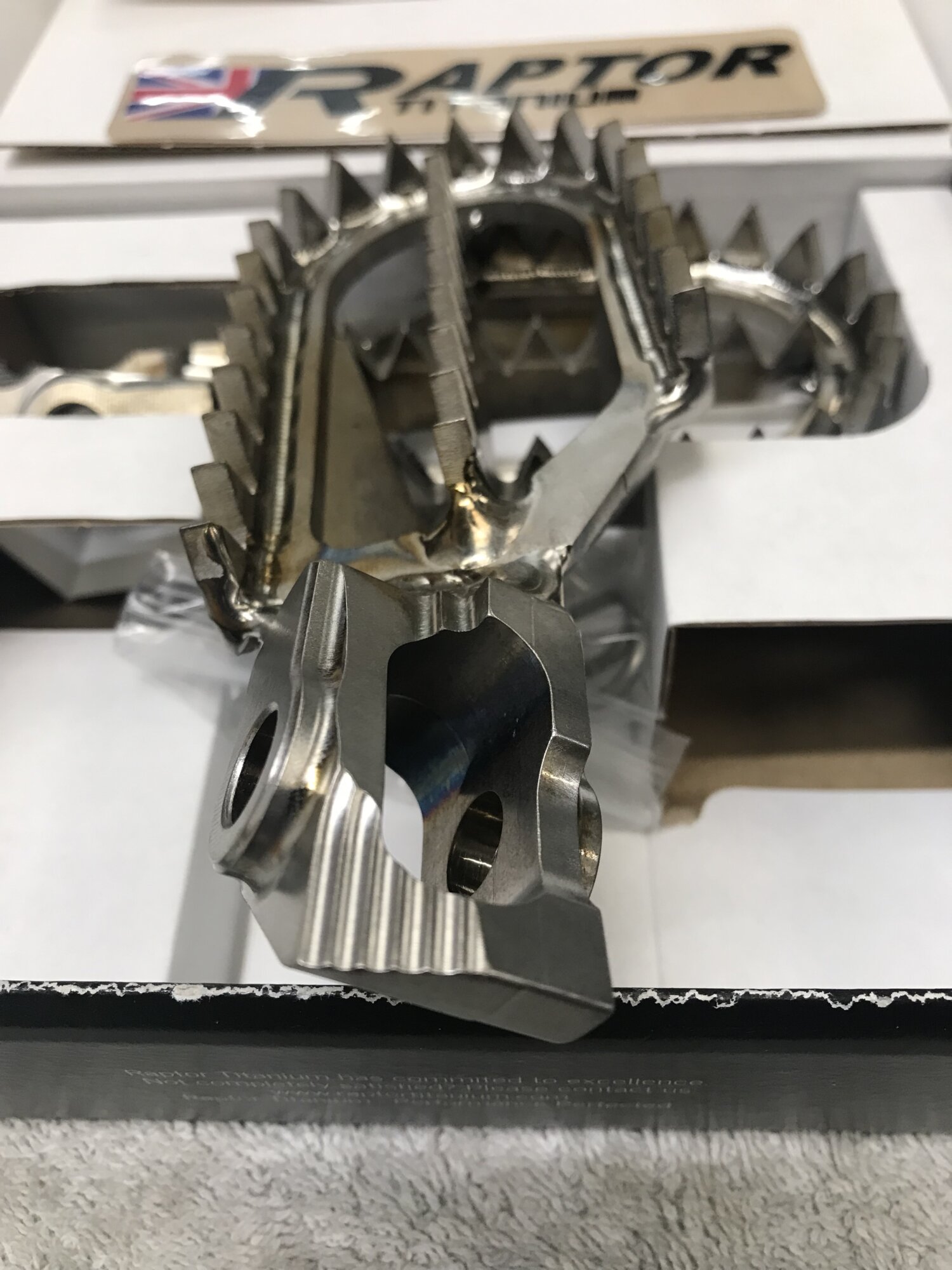 RX023 2023 Apex Titanium Footpegs • Raptor Titanium