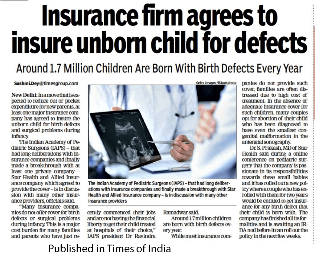 Now, an insurance cover for rare birth defects? IORD Indian