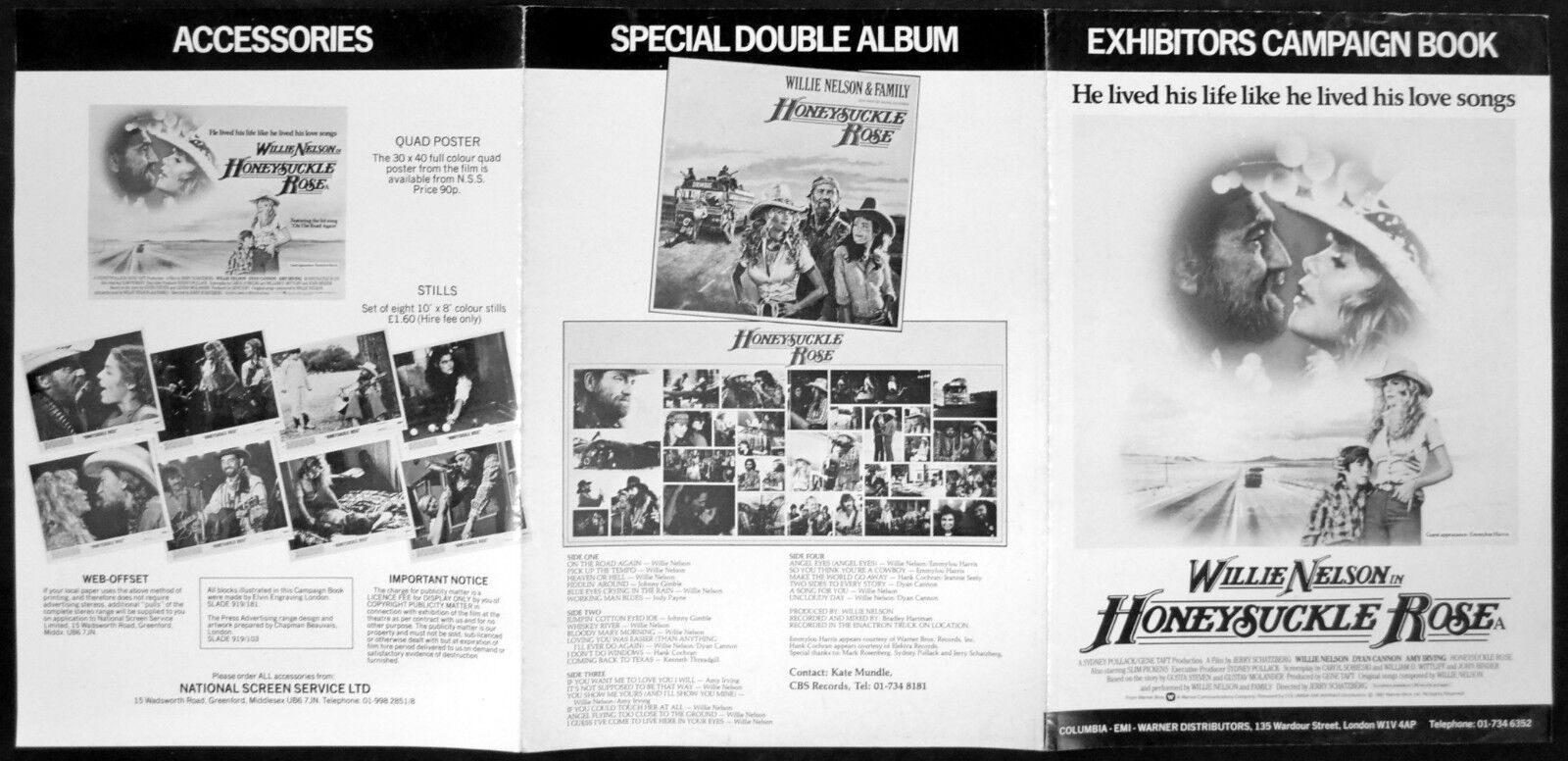 HONEYSUCKLE ROSE Rare Film Posters