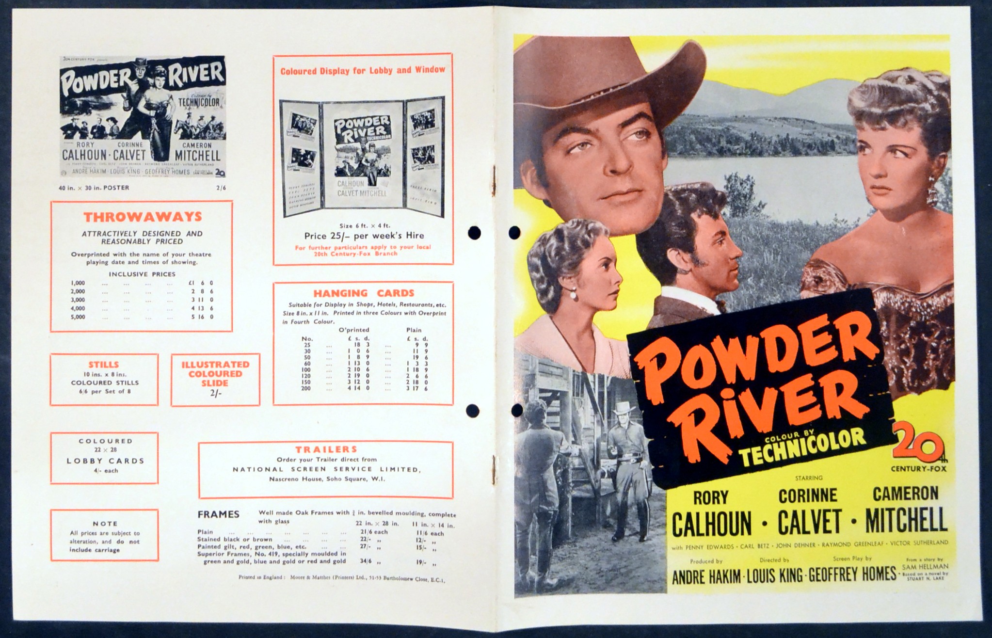 POWDER RIVER Rare Film Posters