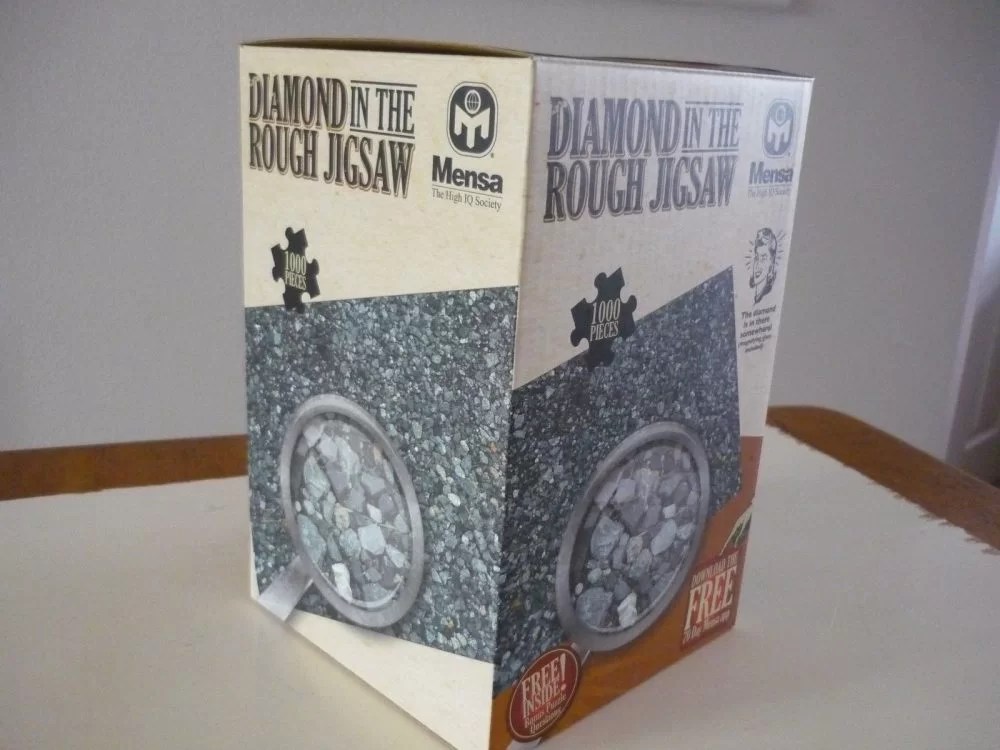 1000, Mensa, Diamond in the Rough Jigsaw Rare Puzzles
