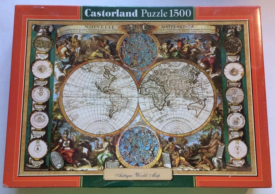 1500, Castorland, Antique World Map Rare Puzzles