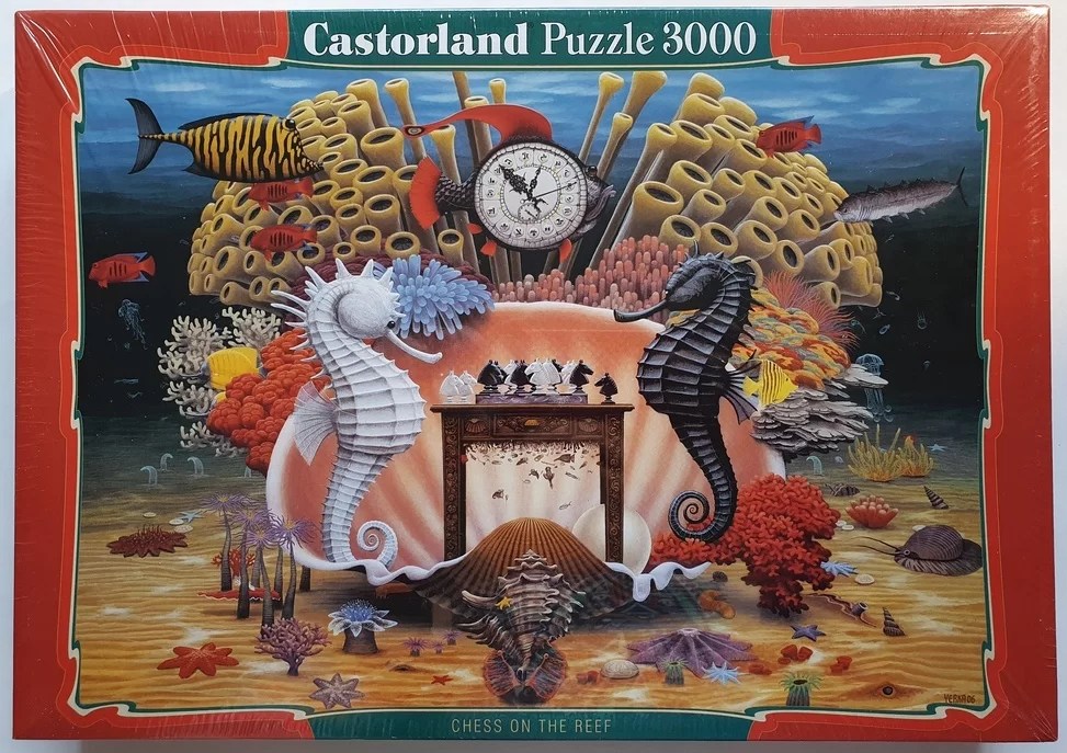 3000, Castorland, Chess on the Reef, Jacek Yerka Rare Puzzles