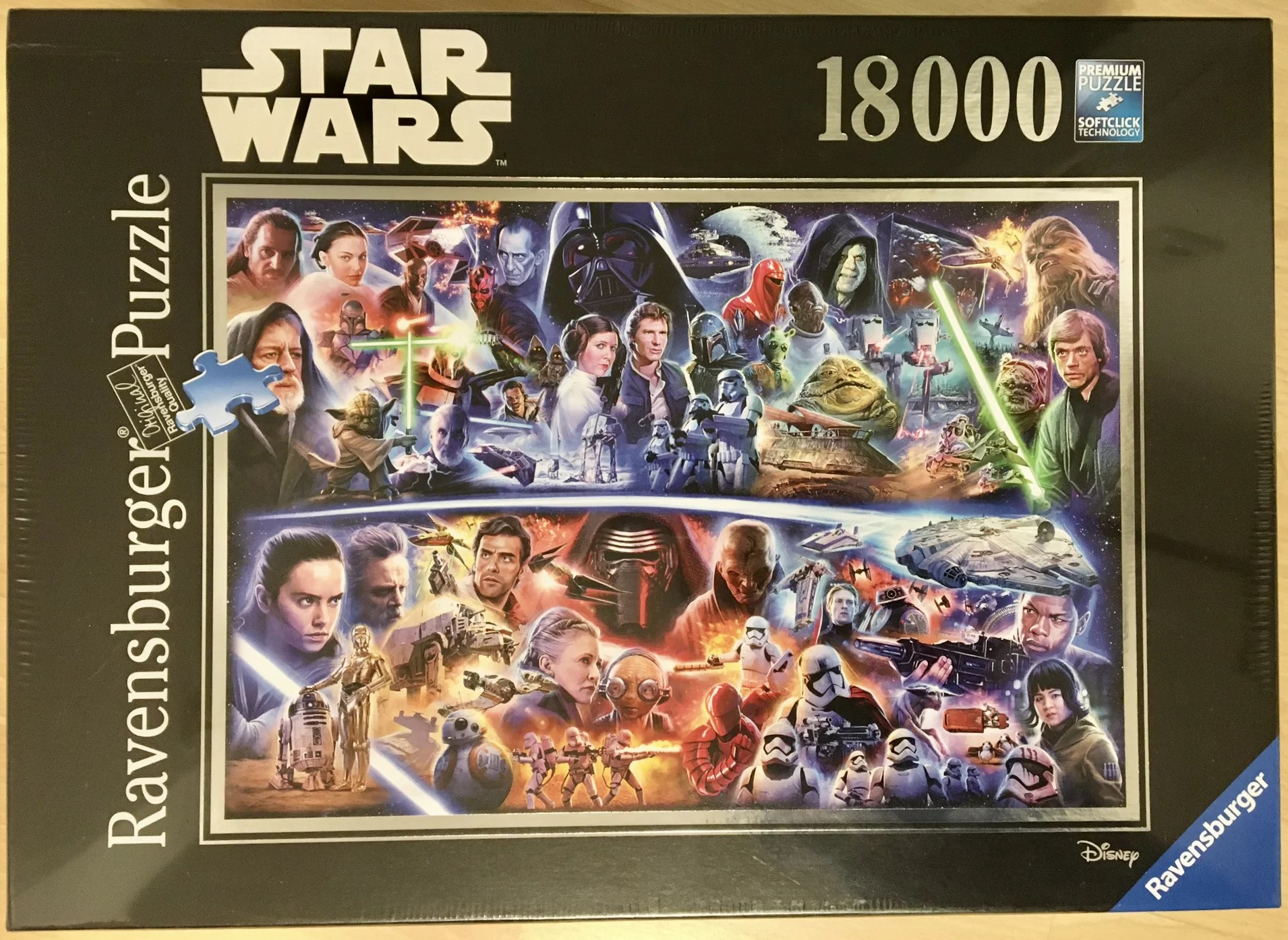 18000, Ravensburger, Star Wars Galactic Time Travel Rare