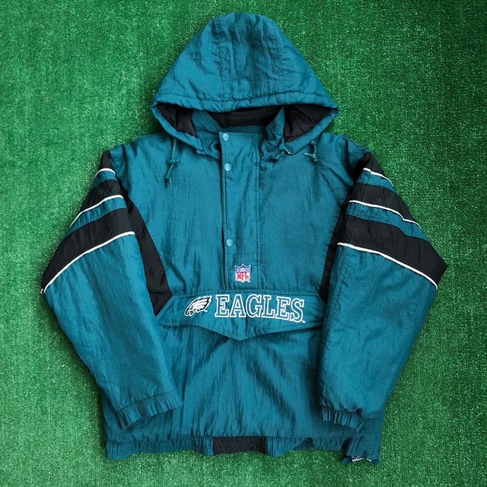 90’s Philadelphia Eagles Starter NFL Pullover Jacket Size XXL Rare VNTG