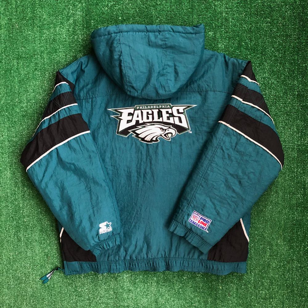 90’s Philadelphia Eagles Starter NFL Pullover Jacket Size XXL Rare VNTG