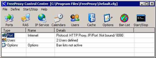FreeProxy complex proxy server software for LAN