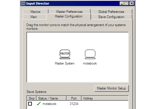 Spread controls over multiply PCs with Input Director