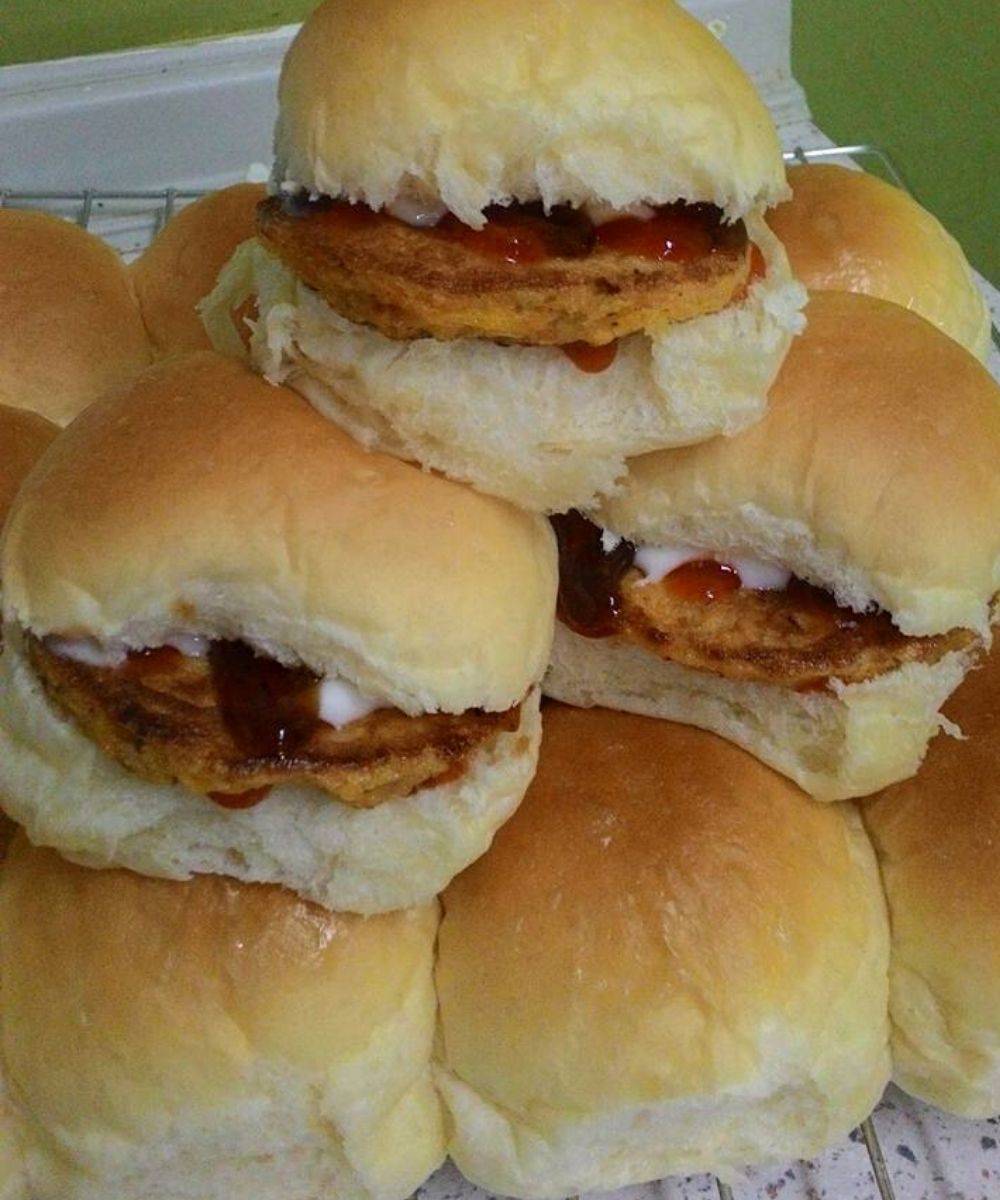 Gambar Burger Ayam serat