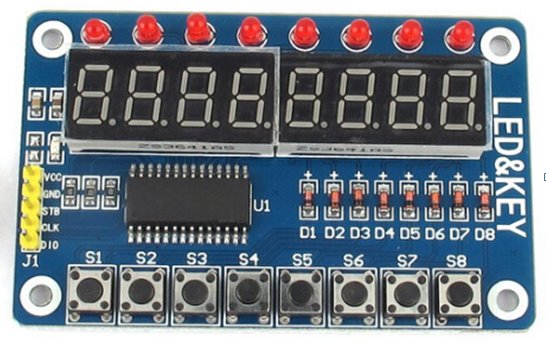TM1638 Digitale 8Bit LED Tube 8 Keys Display Modulo for AVR Arduino ARM TM1638 Digitale 8Bit LED Tube 8 Keys Display Modulo for AVR Arduino ARM
