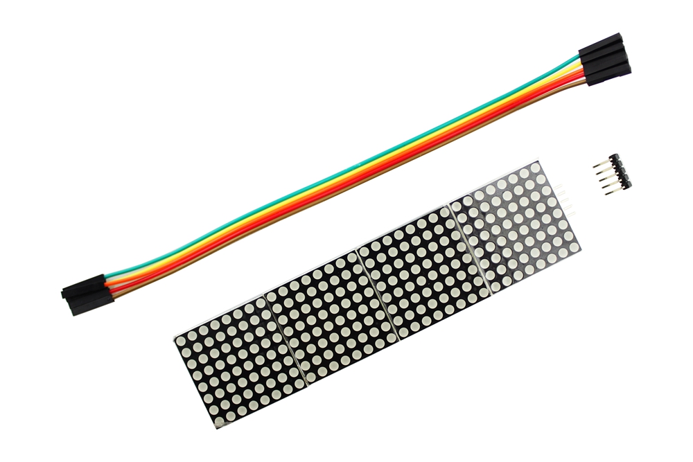 MAX7219 Dot Matrix Modulo per Arduino Microcontroller 4 In 1 Display with 5pin Line MAX7219 Dot Matrix Modulo per Arduino Microcontroller 4 In 1 Display with 5pin Line