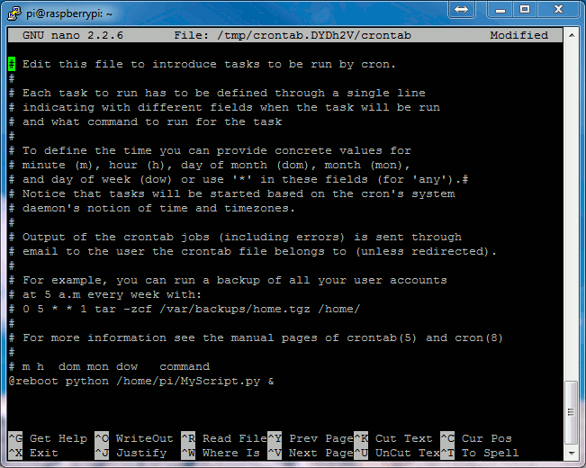 Running A Python Script At Boot Using Cron Raspberry Pi Spy