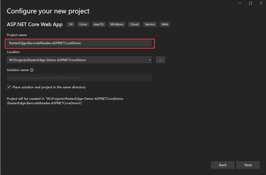 How to read, scan barcode image in Core web app using C? Step