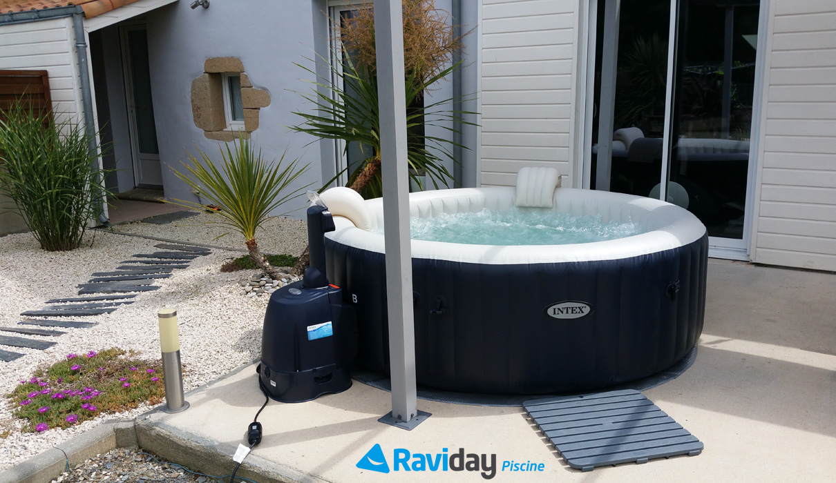 Spa Gonflable 6 Places Intex Pure Spa Plus Bulles Bleu Nuit 28410