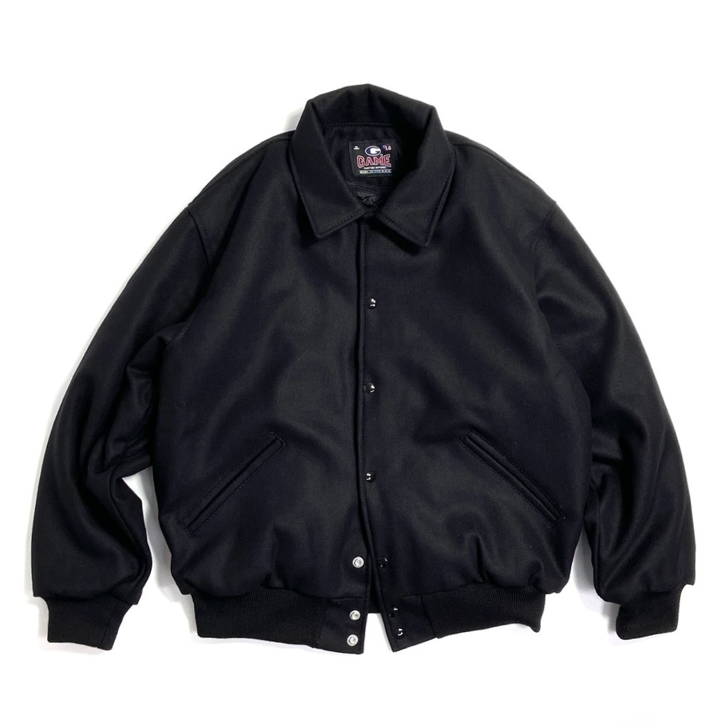 GAME Sportswear All Wool Varsity Jacket Black / ゲームスポーツウェア ウール バーシティ