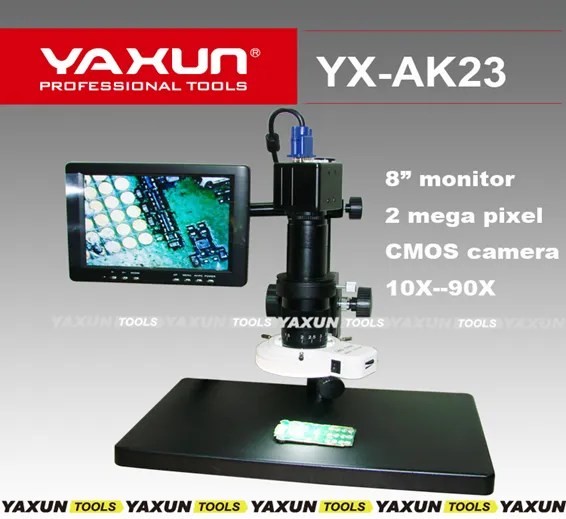 Yaxun Ak23 Digital Microscope With 8" Lcd Monitor 2 Mega Pixel Cmos